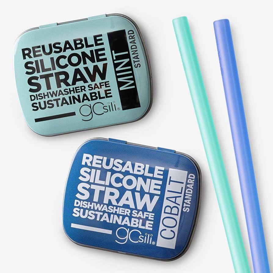 GoSili Reusable Silicone Travel Straws with Case, Flexible Collapsible Straws for Tumblers, Dishw... | Amazon (US)