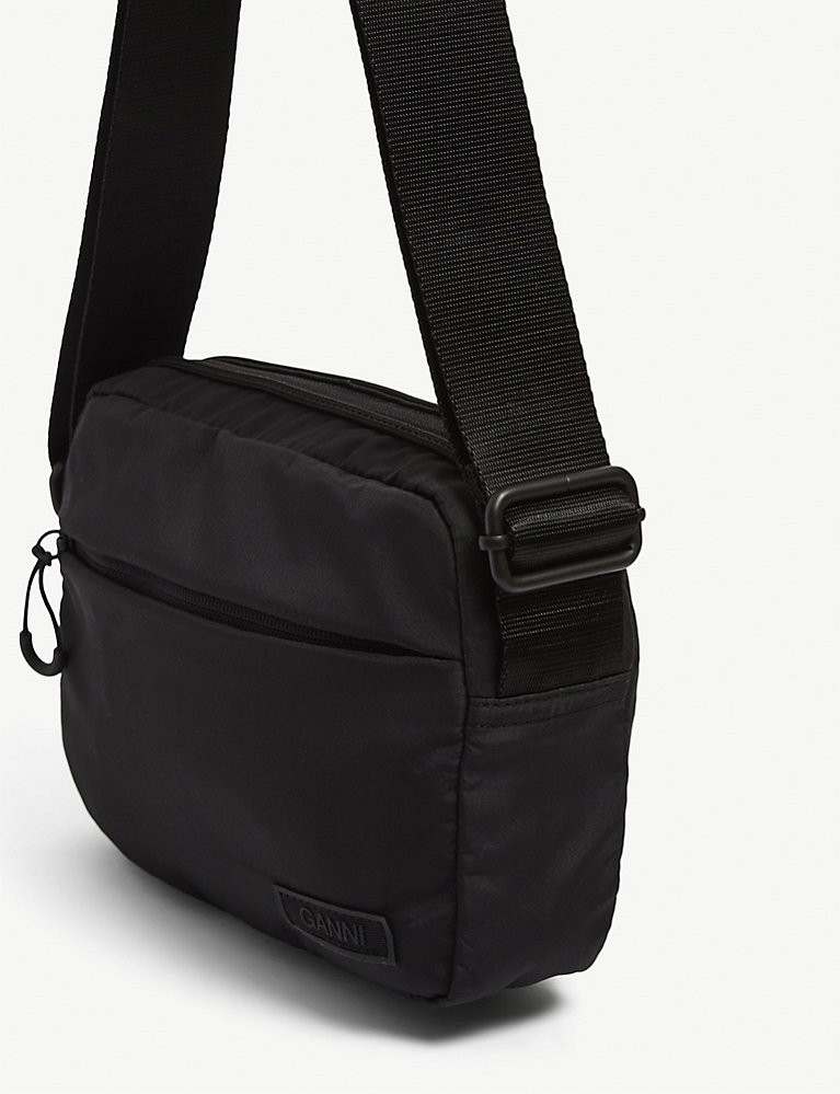 Logo-embroidered recycled polyester cross-body bag | Selfridges