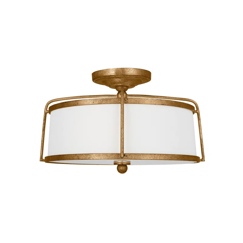 Mento Fabric Semi Flush Mount | Wayfair North America