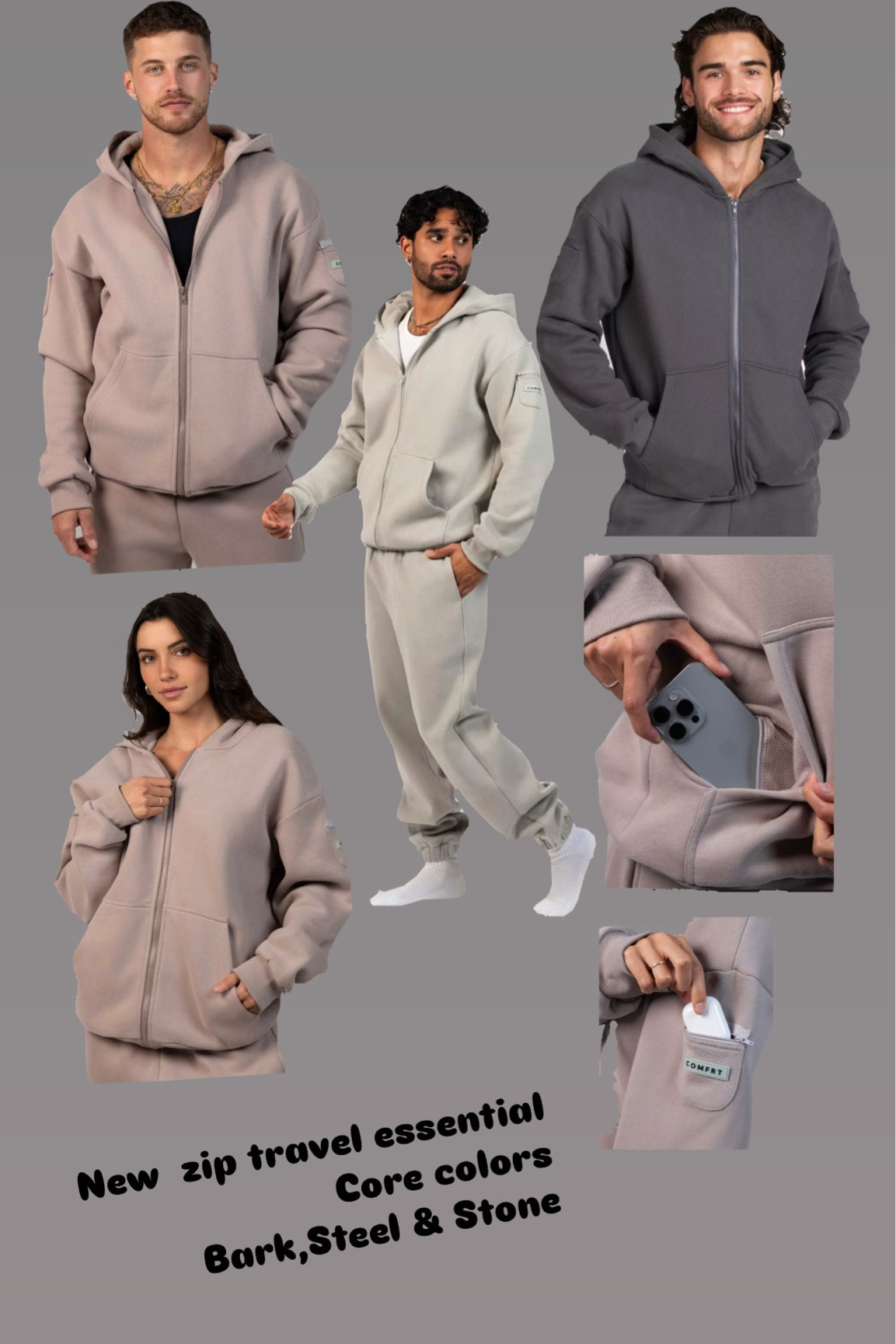Meet the newest addition to our Travel Essentials lineup—the Travel Essentials Zip Hoodie. Designed for ultimate versatility, this classic zip-up combines the ease of a full-zip closure with the functionality of our best-selling Travel Essentials Hoodie. Think of it as the perfect evolution—everything you love, now with a zipper. Crafted for comfort and convenience, it features 5 secure zipper pockets to keep your essentials—passport, phone, earbuds—safe and accessible. The slightly weighted fabric provides a calming, grounded feel, while the oversized yet structured fit gives you the perfect balance of roominess and a refined silhouette. It’s more tailored than the Cloud Zip Hoodie but just as effortless.
Zip-front closure for easy layering
5 zipper pockets for secure storage
Slightly weighted fabric
Over 3 million hoodies sold

#LTKActive #LTKTravel #LTKWatchNow