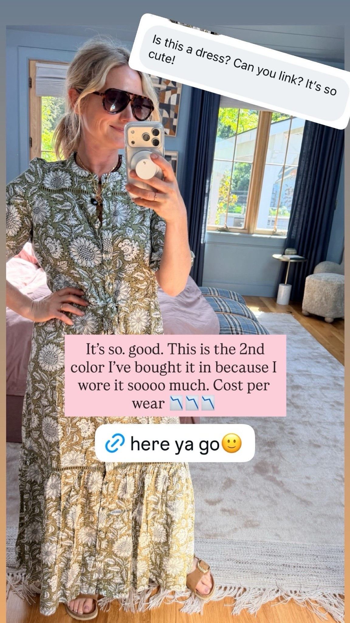 This dress is sooo good. Linking the green, but I also found it in another color on sale!