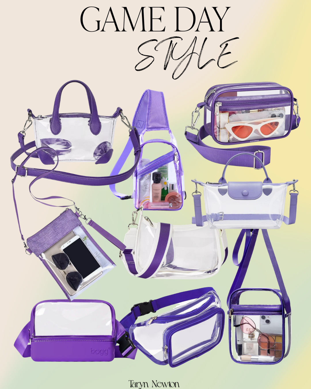 GAME DAY STYLE 💜🏈 Purple clear stadium bags for your next sports game! 

 #LTKActive #LTKStyleTip #LTKItBag