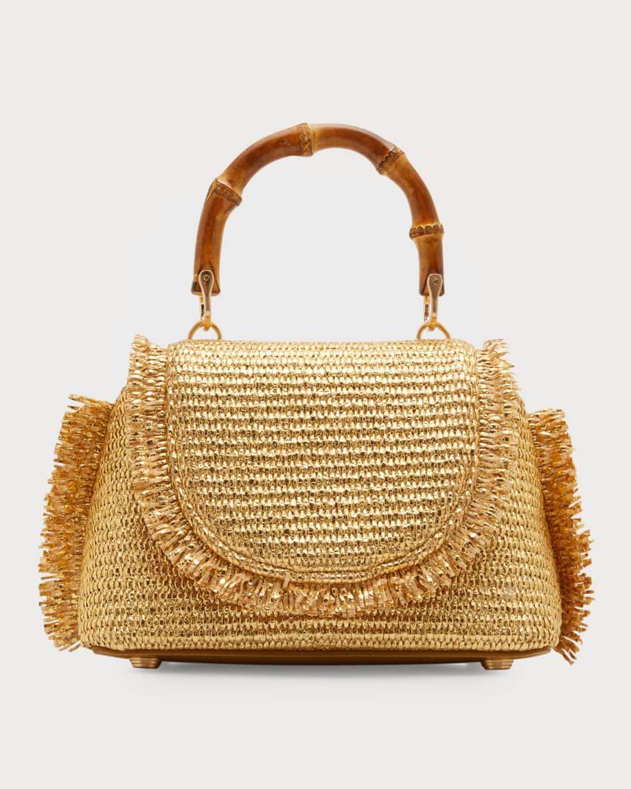 Cult Gaia Ozzy Mini Fringe Metallic Top-Handle Bag | Neiman Marcus