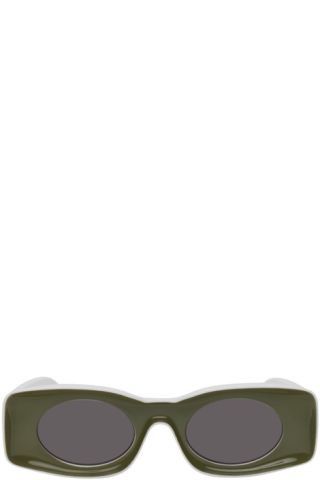 Khaki & White Paula's Ibiza Original Sunglasses | SSENSE