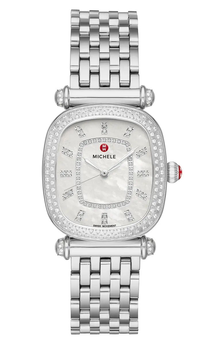 Caber Isle Diamond Dial Diamond Watch Head & Bracelet, 32mm | Nordstrom