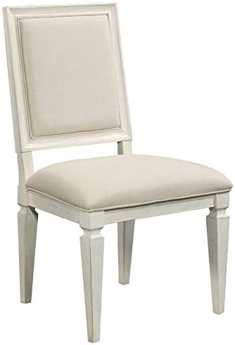 Universal Furniture Summer Hill Woven Upholstered Accent Side Chair Set of Two in Cotton White | Amazon (US)