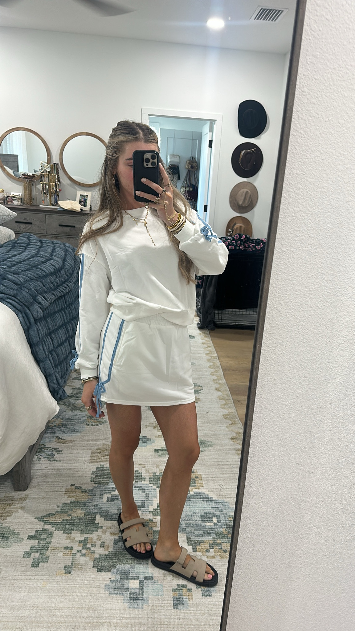 Amazon size small Fisoew Womens 2 Piece Outfits Casual Crewneck Tie Sweatshirt High Waisted Running Skort Skirts Workout Tracksuit Sets

#LTKFindsUnder50 #LTKootd #LTKSaleAlert