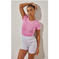 Candy Pink Cotton Short Sleeve Bodysuit | PrettyLittleThing CAN