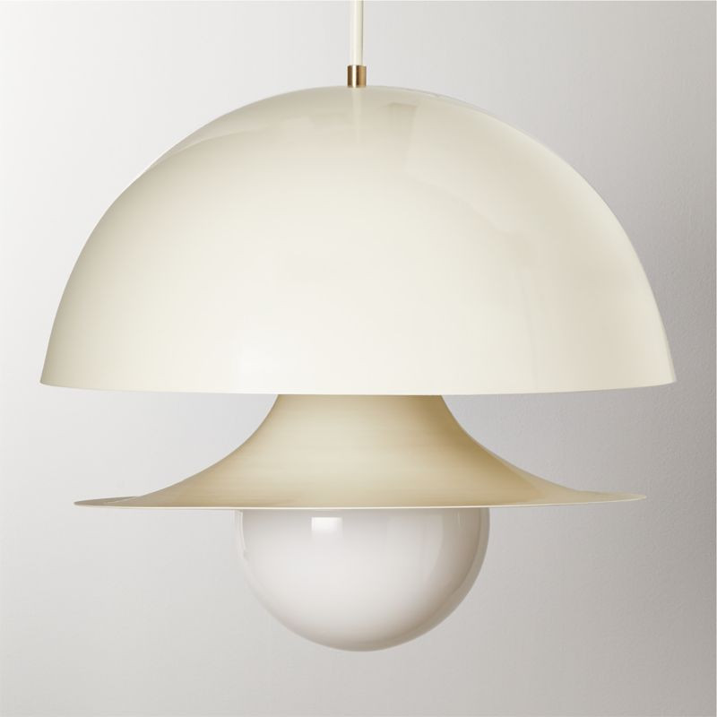Bali White Pendant Light 24" + Reviews | CB2 | CB2