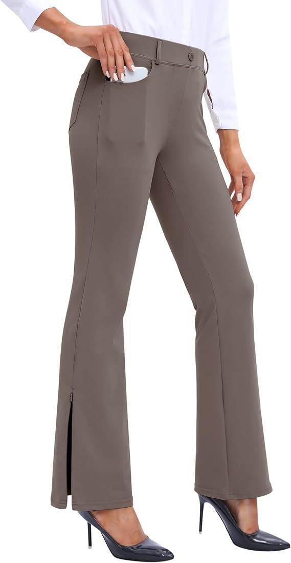 Ewedoos Work Pants for Women High Waisted Trousers Dress Pants Bootcut Yoga Pants with Pockets fo... | Amazon (US)