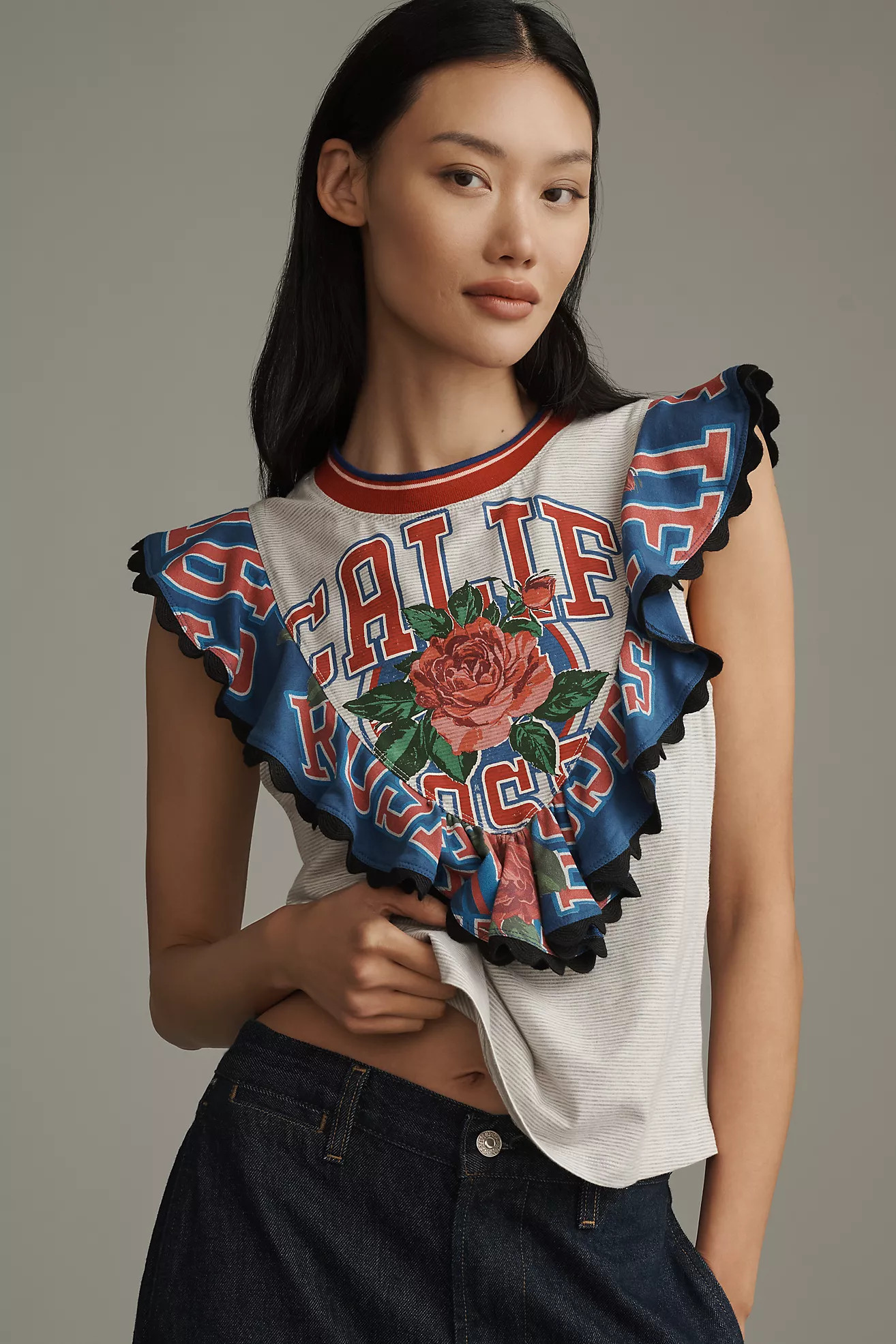 Maeve Reworked Sporty Tee | Anthropologie (US)