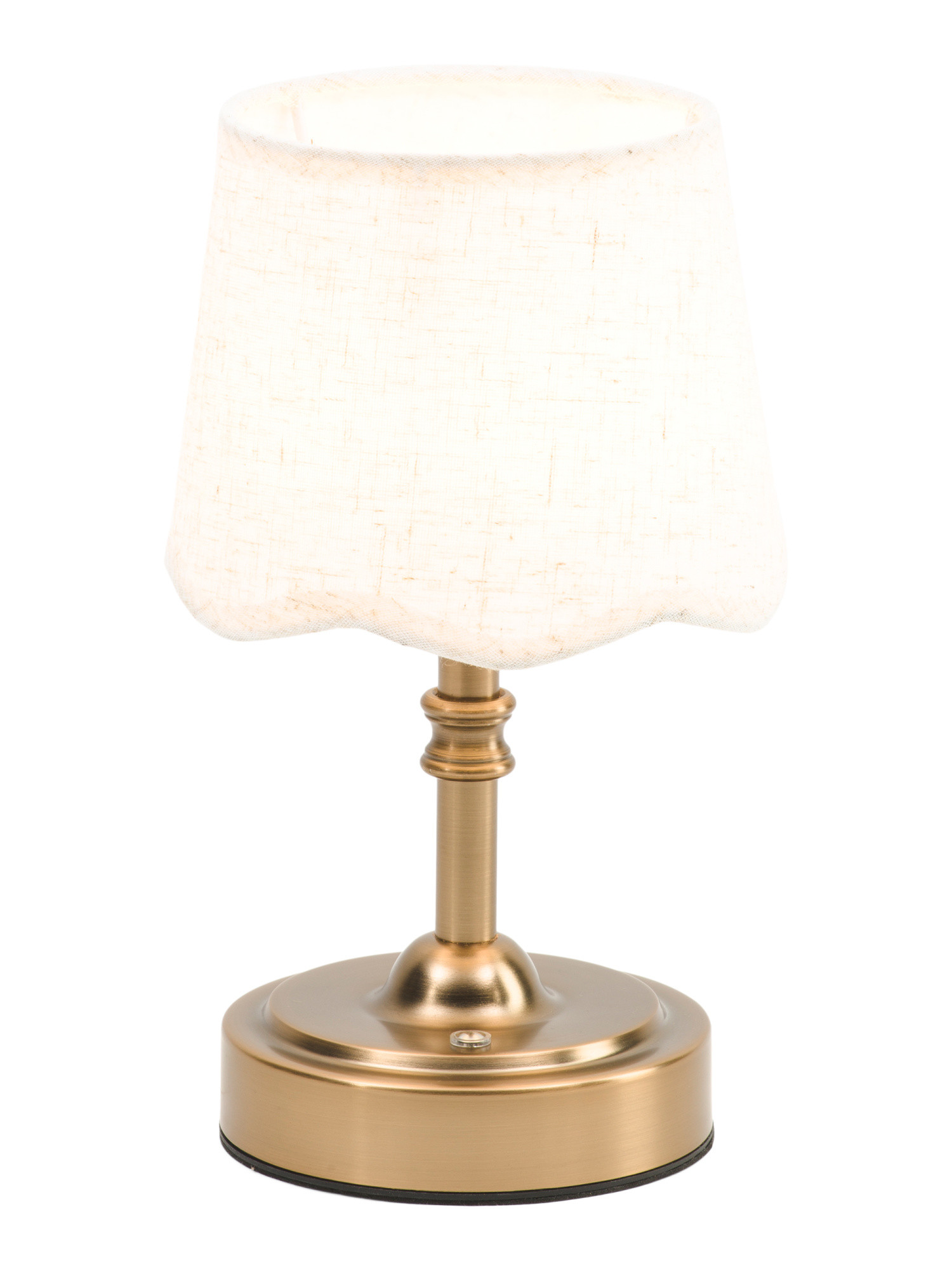 10in Scalloped Fabric Shade Rechargeable Lamp | Lighting | Marshalls | Marshalls