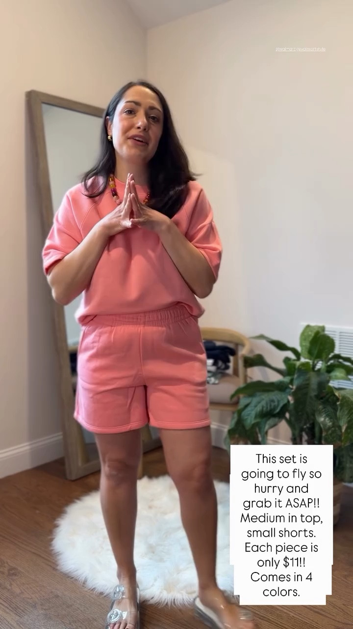 This set is going to fly so hurry and grab it ASAP!! Medium in top, small shorts. Each piece is only $11!! Comes in 4 colors.  @walmart @walmartstyle