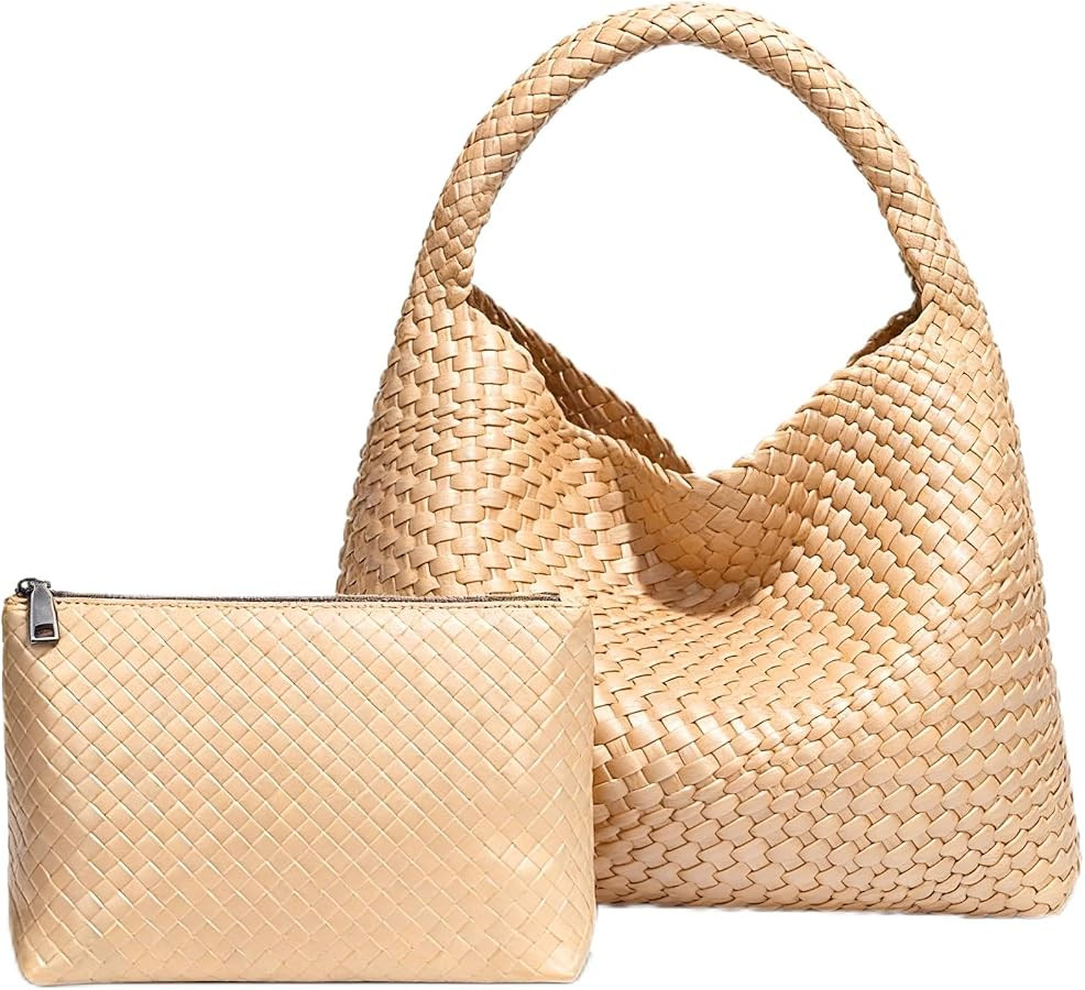 Tote Bag Shoulder Handbags for Women Hand bag Large Capacity Travel Woven Lightweight Purse Hobo ... | Amazon (US)
