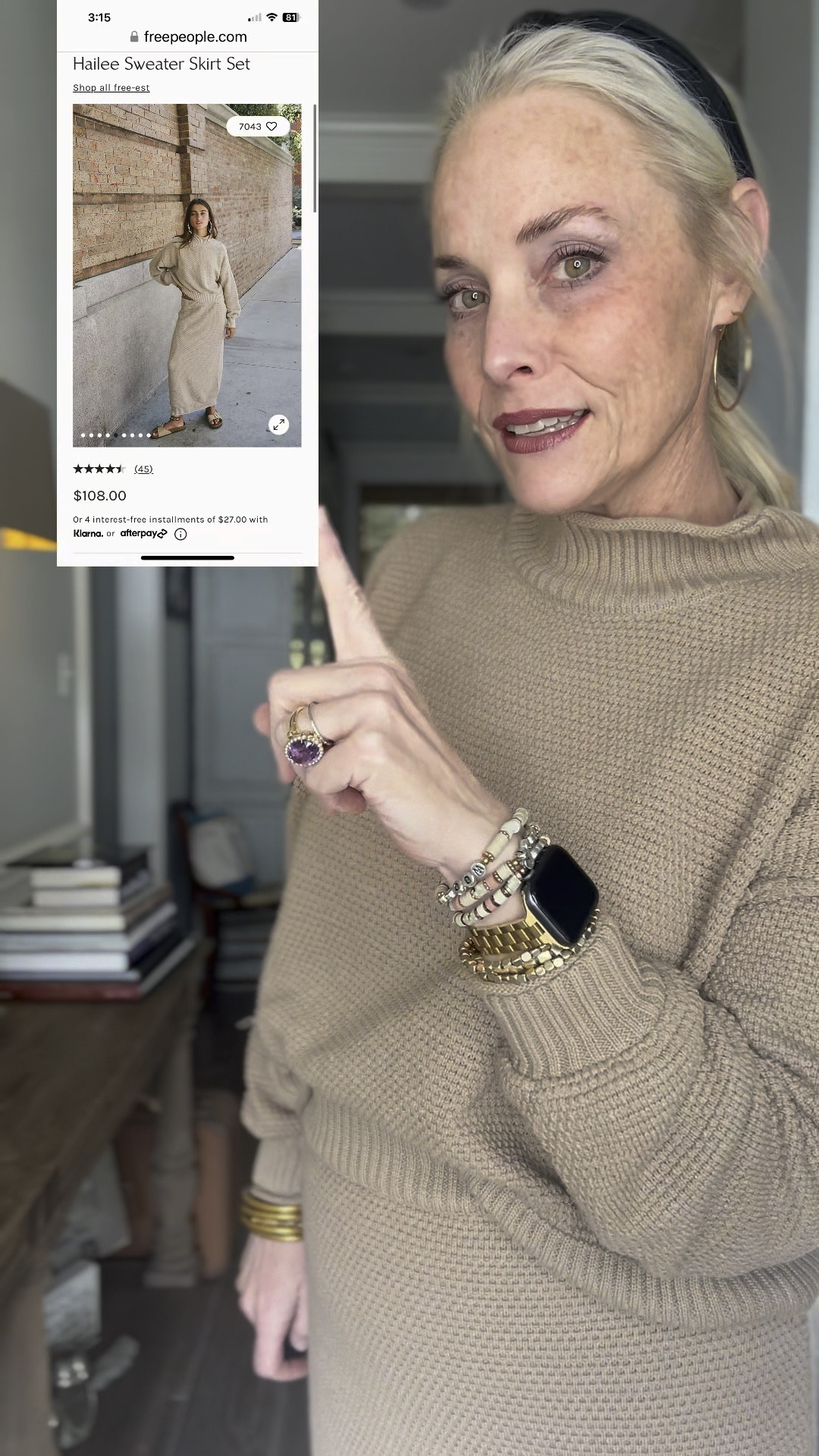 Love Free People but not the price tag? I’ve got you!

Amazon has another great look for less for the FP Hailee Sweater Skirt Set sweater at a fraction of the price of FP. Like more than 50% less!

It is virtually identical to the one I showed in an earlier video. Same mock neck, same cropped top, same long column-type midi skirt, same relaxed fit, same material. Both come in 6 colors. The FP one comes in XS-XL, but the Amazon one only comes in S-XL. I wear a medium in both. 

FP price - $108
Amazon price - $49.99 

I have both linked for you, so you can decide for yourself. 

As a reminder for reference:
I’m 53
5’8
140 lbs
6/8
M

#LTKmidsize #LTKfindsunder50 #LTKover40