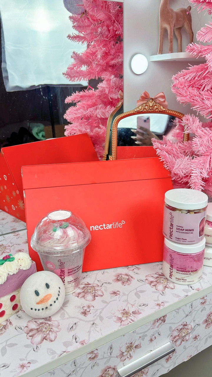 Unboxing the sweetest launch of the season the Sugar Plum Collection by @nectarlifeusa is officially my new signature scent and aesthetic! It smells soooo good and the scrub feels so good on my skin! This scent truly smells heavenly! Leaves my skin glowy and extremely soft! 🥰🩷

-
-
#nectarlife #bodycareproducts #pinkaesthetic #pinkgirl #christmasgiftidea #christmasgiftsideas #sugarplum #skincareproducts #bathbomblover #bathbomb