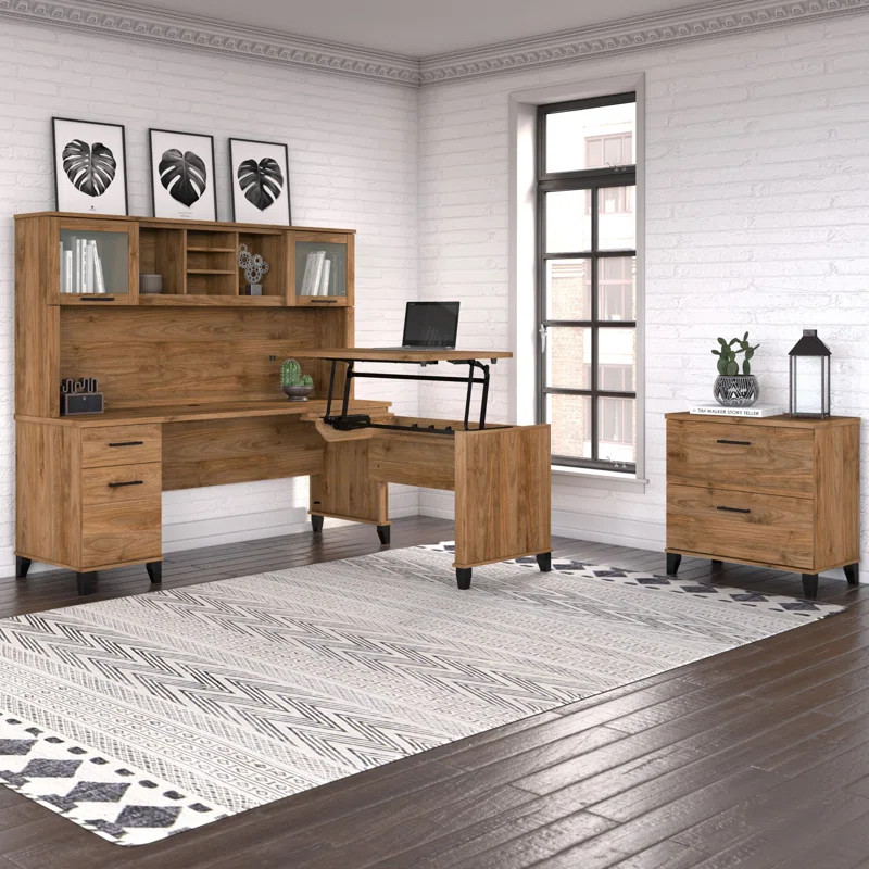 Anousha 72W Single Pedestal Desk | Wayfair North America
