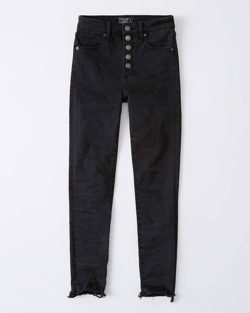 High Rise Super Skinny Ankle Jeans | Abercrombie & Fitch (US)