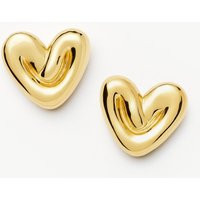 Puffy Heart Oversized Stud Earrings | 18ct Gold Plated | Missoma UK