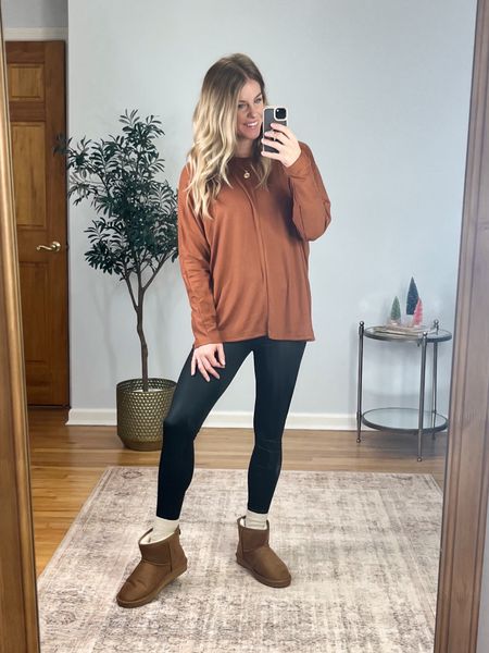 Soft little long sleeve top from Walmart is only $11.98 and available in eight colors. Perfect layering piece! Wearing size medium! 

#LTKstyletip #LTKfindsunder50 #LTKfindsunder100