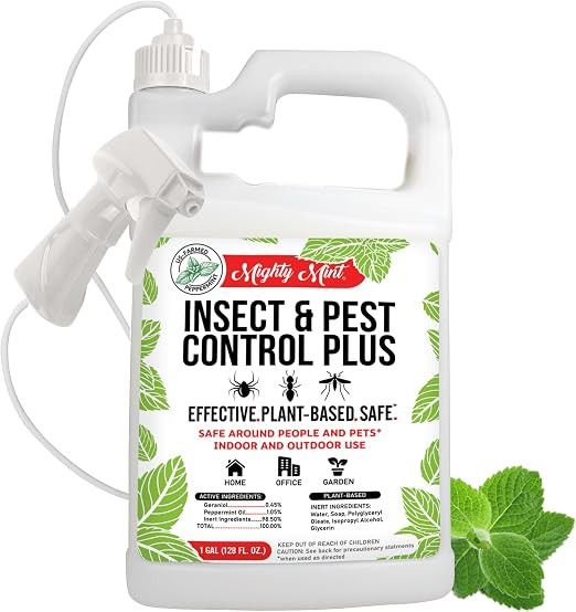 Mighty Mint Peppermint Oil Insect Repellent Plus Spray – Natural Indoor & Outdoor Bug Control f... | Amazon (US)