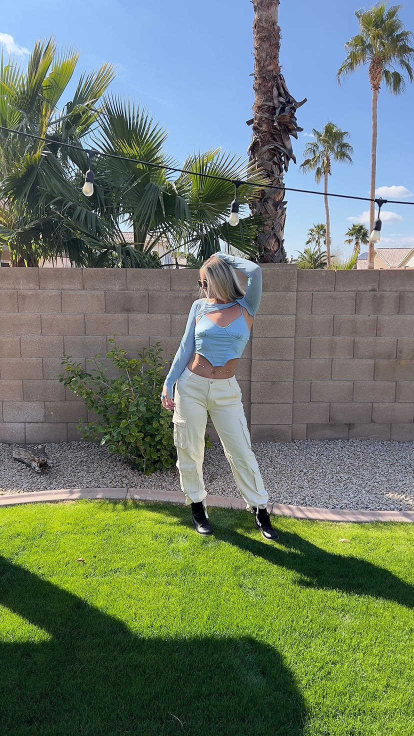 High Waist Baggy Cargo Jeans for Women Flap Pocket Relaxed Fit Straight Wide Leg Y2K Fashion Jean... | Amazon (US)