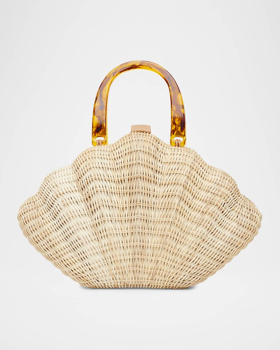 POOLSIDE The Coquille Shell Top-Handle Bag | Neiman Marcus