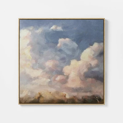 30"x30" Clouds Framed Canvas - Threshold™ designed with Studio McGee | Target