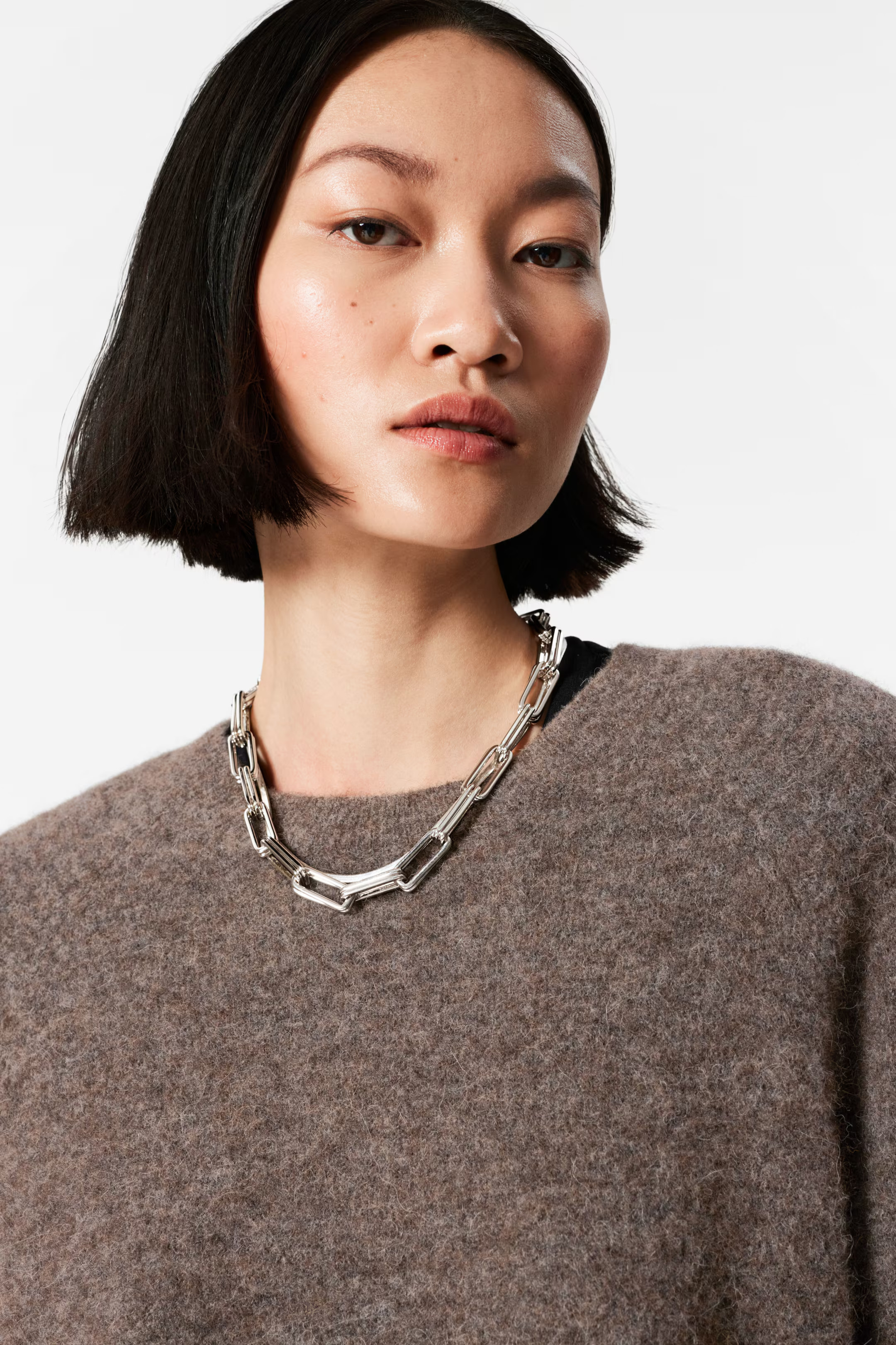 Alpaca-Blend Knitted Top - Mole - Ladies | H&M GB | H&M (UK, MY, IN, SG, PH, TW, HK)