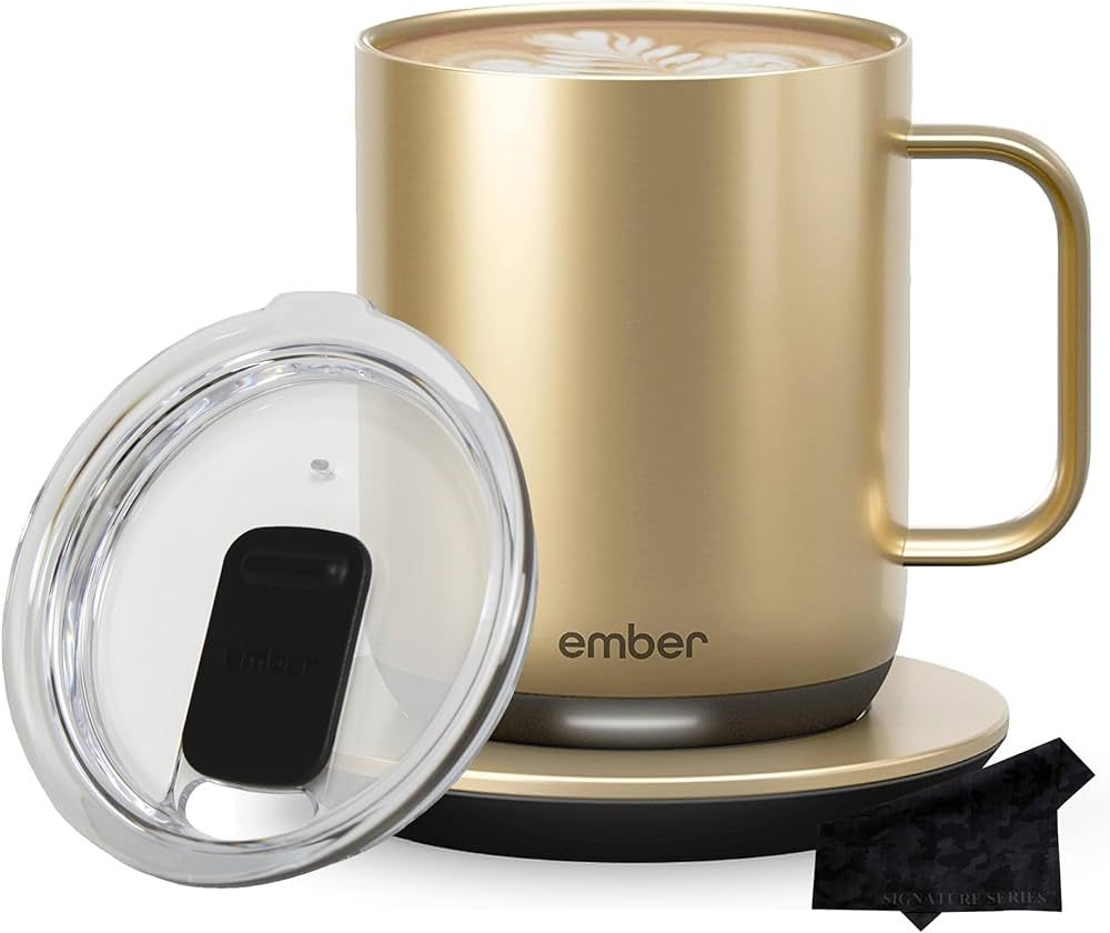 Ember Temperature Control Smart Mug 2, 10 oz, Gold | 1.5-hr Battery Life | App Controlled Heated ... | Amazon (US)