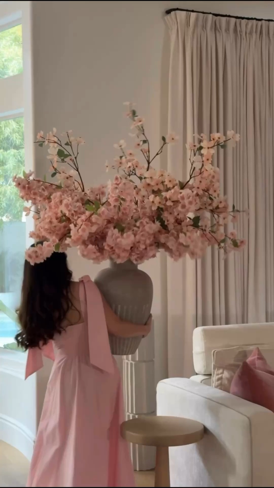 Pink dress and florals 

#LTKdayinmylife #LTKHome #LTKmomlife