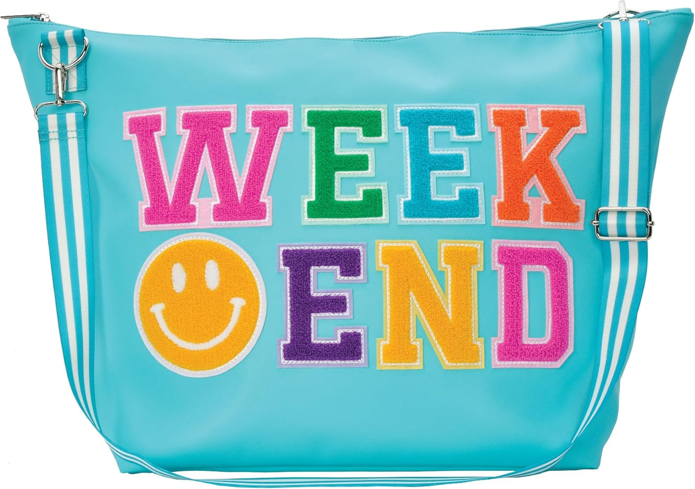 iscream 23.5" x 16" Weekender Travel Tote Bag with Vibrant Nylon Exterior and Adjustable Strap - ... | Amazon (US)