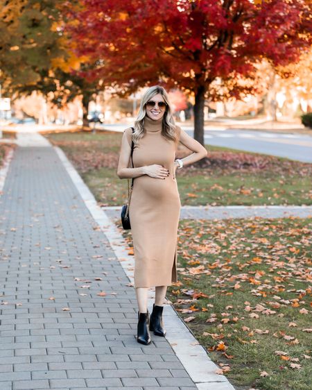 I wore this sweater dress last year (not pregnant) and now I’m styling it with the bump! I love that it’s so versatile, which is a great way to stretch your wardrobe during pregnancy! I definitely want to shop my own closet as much as possible for the next 3 months! I’m also sharing more about our IVF journey on the blog today, so head over to read the latest! I’m hoping it will be a good resource for anyone going through or getting ready to go through fertility treatments! 
•
•
•
#bumpfriendly #maternity #ivf #ivfwarrior #fertility #infertility 

#LTKSeasonal #LTKbump #LTKbaby