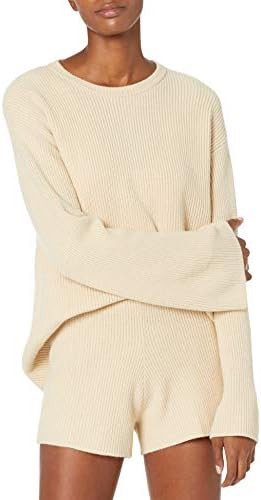 The Drop Women's Alice Crew-Neck Back-Slit Ribbed Pullover Sweater | Amazon (US)