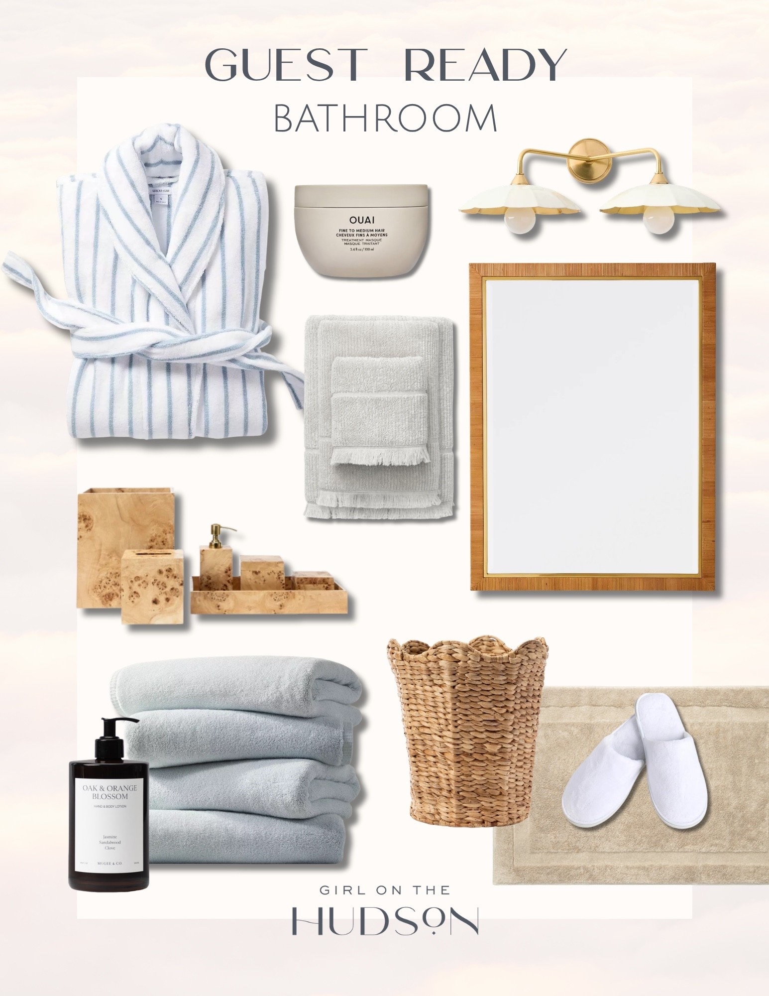 Guest bathroom essentials 🤍 Creating a welcoming guest bathroom is all about thoughtful details. Soft towels, cozy robes, beautiful lighting, and simple touches make the space feel comfortable and elevated for everyone who stays.

guest bathroom ideas, guest bathroom decor, bathroom essentials, luxury bath towels, bath robe, bathroom lighting, woven baskets, bathroom organization, spa bathroom ideas, neutral bathroom decor, home hosting ideas, girlonthehudson

#LTKHome #LTKSeasonal #LTKdayinmylife