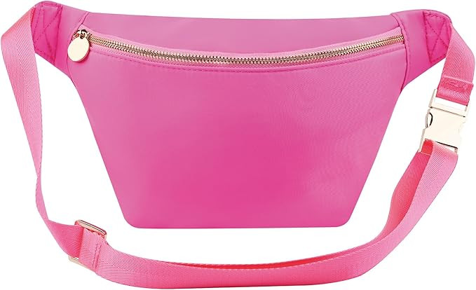 Fanny Packs for Women Belt Bag for Women Crossbody Stadium Waist Pack Sling Bag (Bright Pink) | Amazon (US)