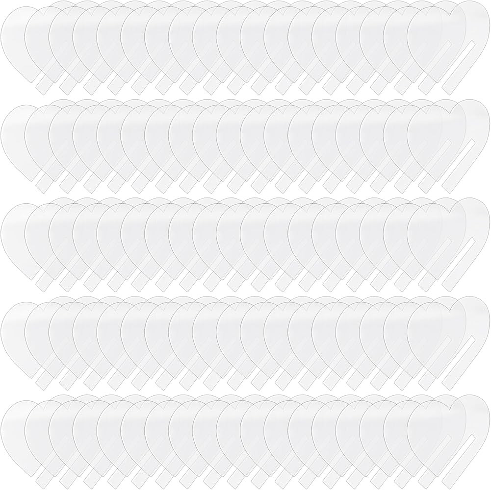 Framendino, 60 Pack Heart Acrylic Drink Tags Marker Blank Wine Glass DIY Discs Charms for Wedding... | Amazon (US)