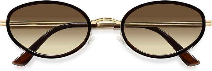 BOTEN Retro Oval Sunglasses for Women 90s Small Gold Frame Sun Glasses Lightweight Cute Chic Sunn... | Amazon (US)