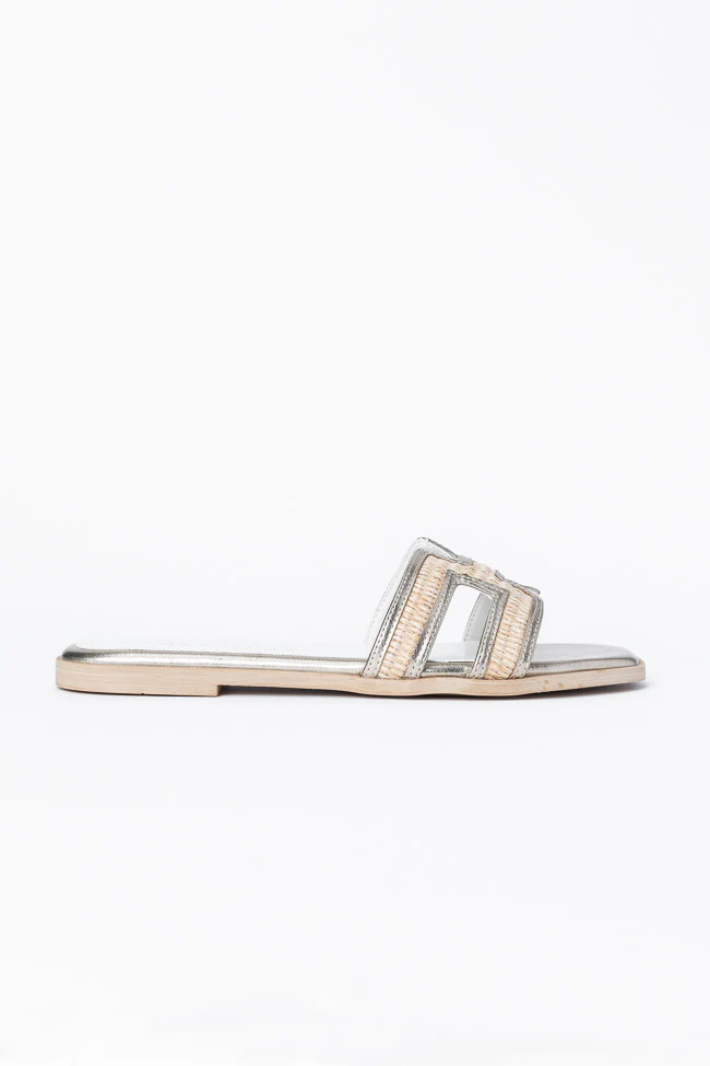 Haiden Gold H Sandals | Pink Lily