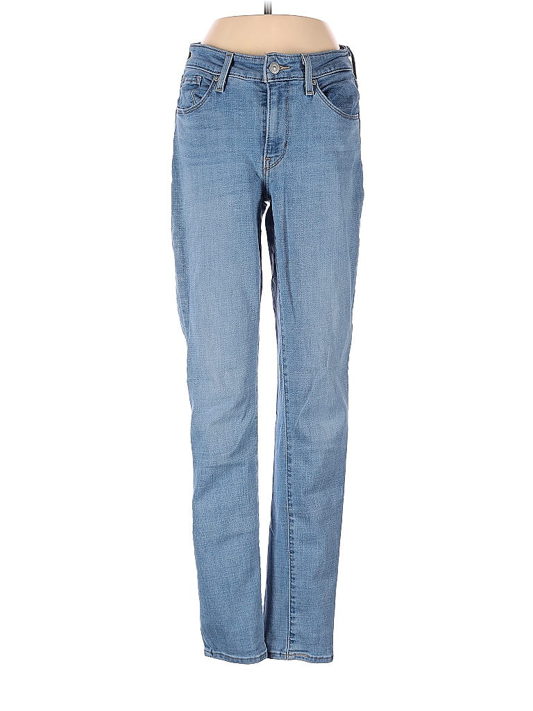 Levi's Solid Blue Jeans Size 4 - 65% off | thredUP