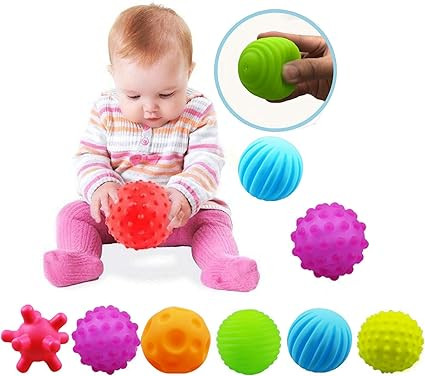 Baby Textured Multi Sensory Toys Massage Ball Gift Set BPA Free for Toddlers 1-3 Soft Balls Monte... | Amazon (US)
