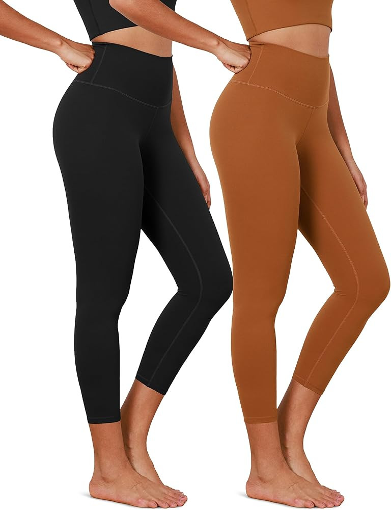 ODODOS ODCLOUD 2-Pack Buttery Soft Lounge Yoga Leggings for Women High Waist Non See Through Capr... | Amazon (US)