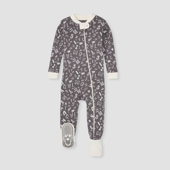 Burt's Bees Baby® Baby Boys' Alphabet Footed Pajama - White | Target