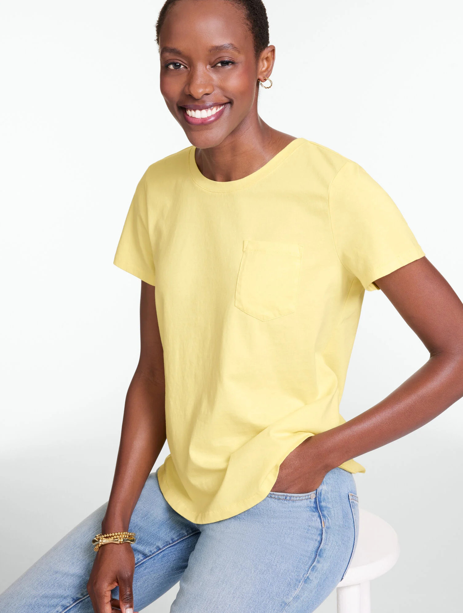 Patch Pocket Short Sleeve Tee | Talbots