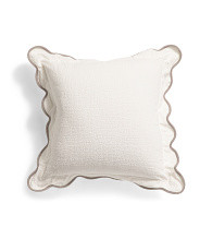 20x20 Chenille Scalloped Edge Solid Pillow | TJ Maxx