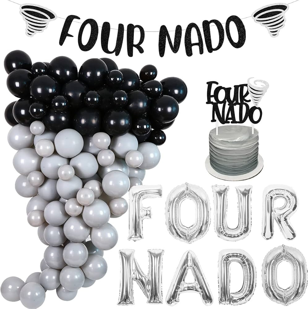 Cheereveal Fournado Birthday Party Decorations, Tornado Birthday Decorations, Tornado Theme 4th B... | Amazon (US)