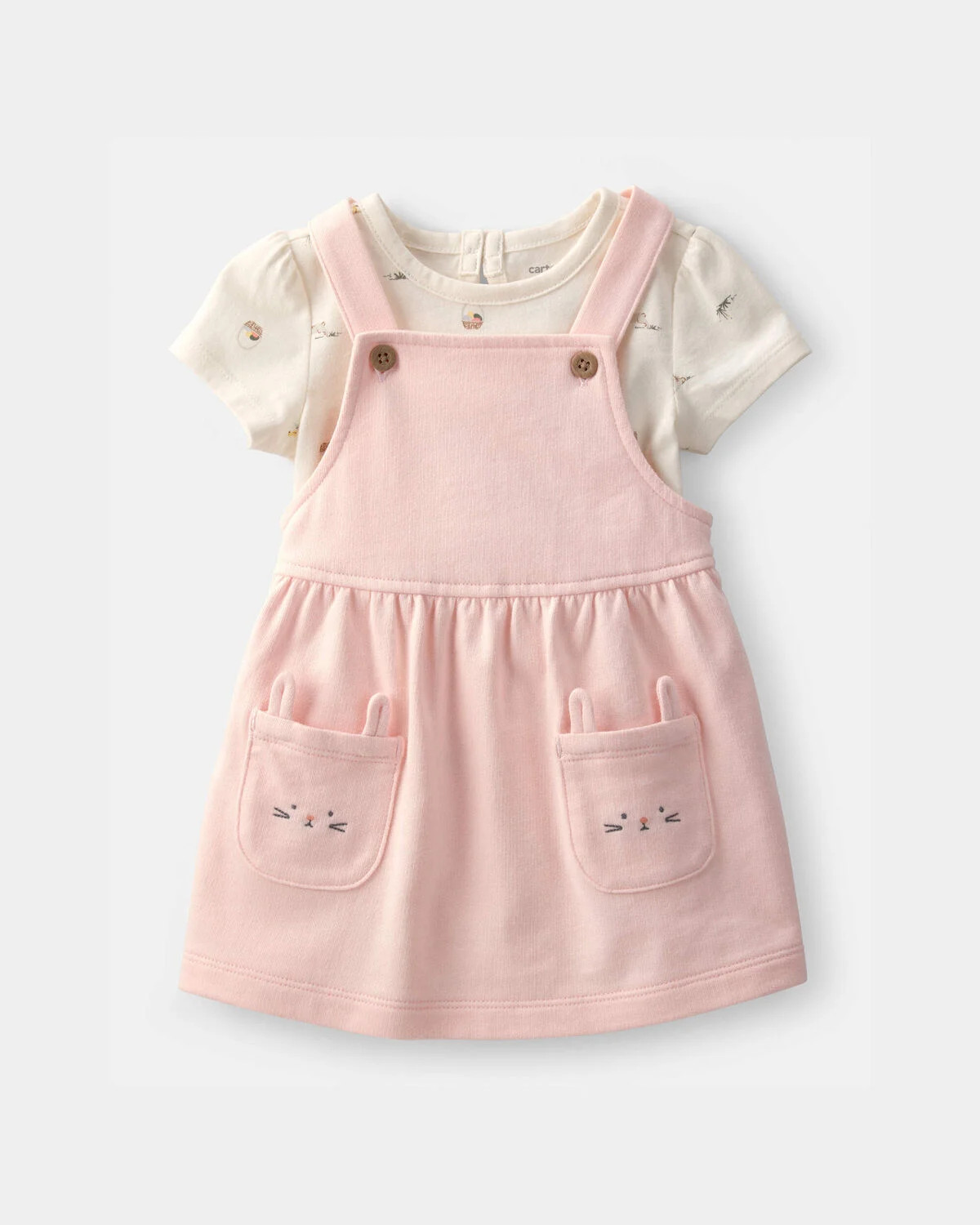 Baby Girl 2-Piece Easter Bunny Jumper Set - Pink/Ivory | Carter's | Carter's Inc