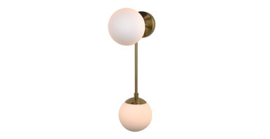 Duo Modern Contemporary Wall Sconce - Brushed Brass, Plug-in | Manhattan Home Design