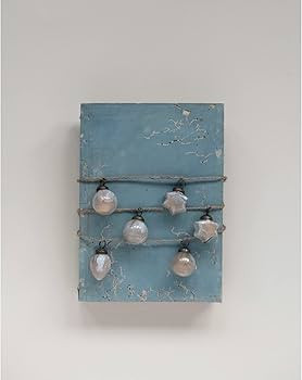 Creative Co-Op Mercury Glass Ball Ornament Garland, Marbled Taupe Finish | Amazon (US)