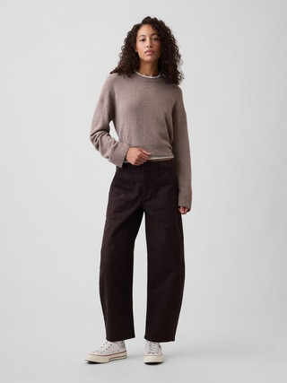 Mid Rise Barrel Khakis | Gap Factory